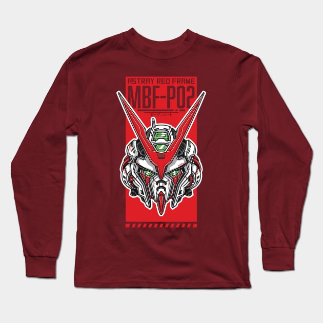 Front Head Astray Long Sleeve T-Shirt by badsyxn